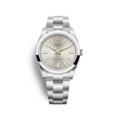 rolex oyster perpetual 41mm silver.